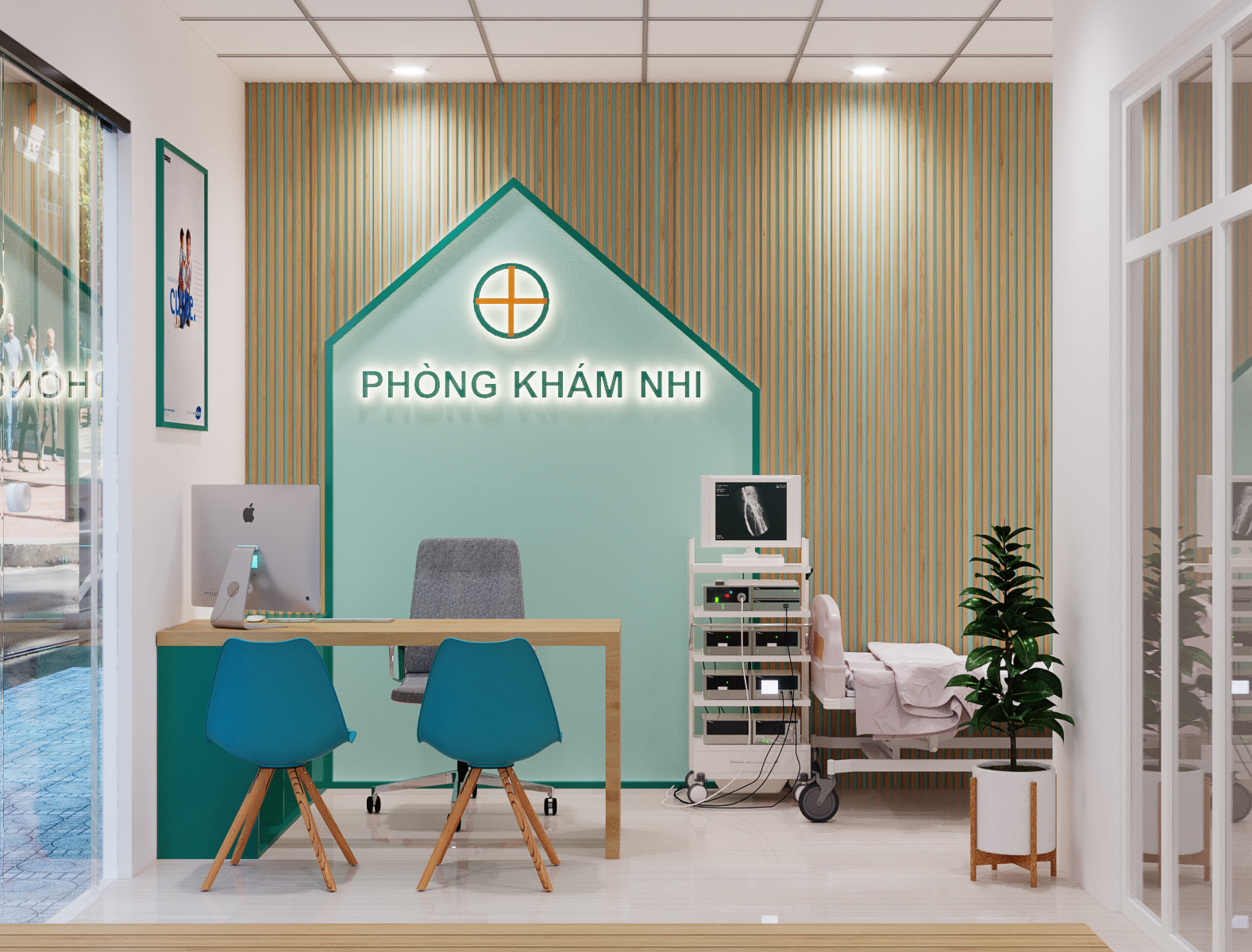 Thiết kế - thi công phòng khám - Ảnh 3